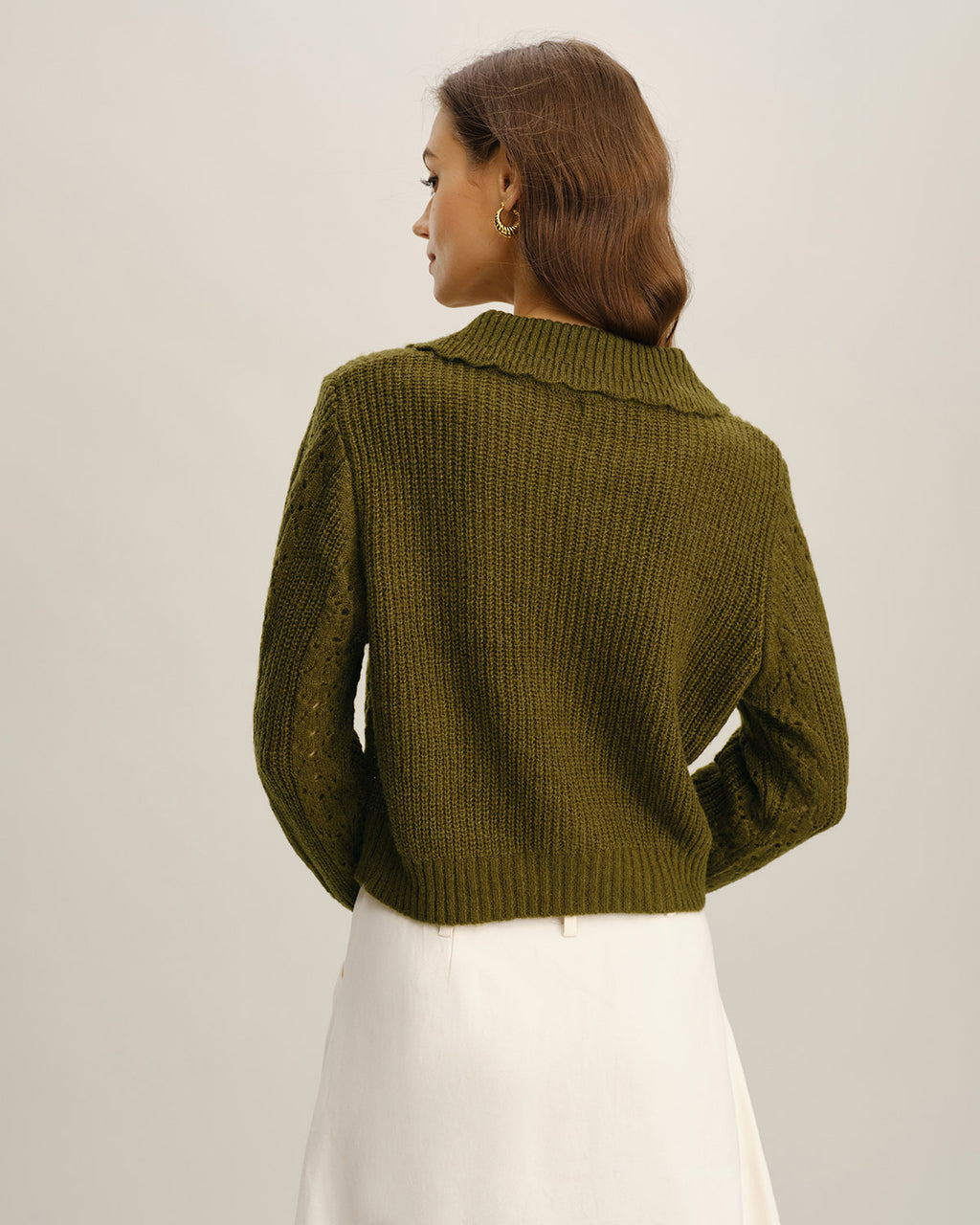Women's Acrylic Knit Sweater Tops - RIHOAS