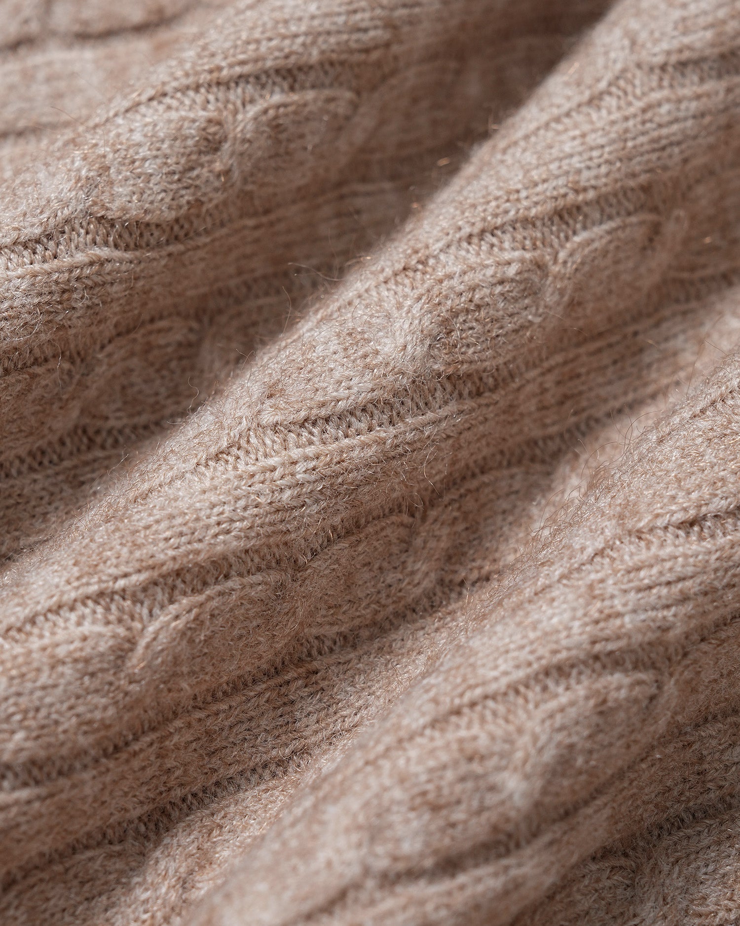 Camel V Neck Button Knit Sweater 04