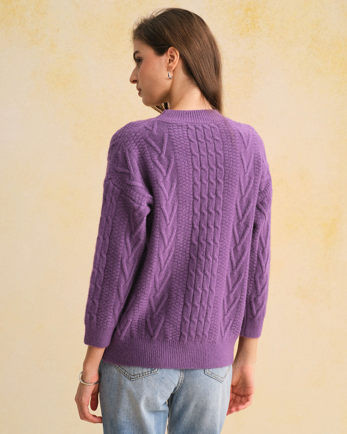 Women's Acrylic Knit Sweater Tops - RIHOAS