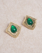 Women's Earrings Green Earrings - RIHOAS