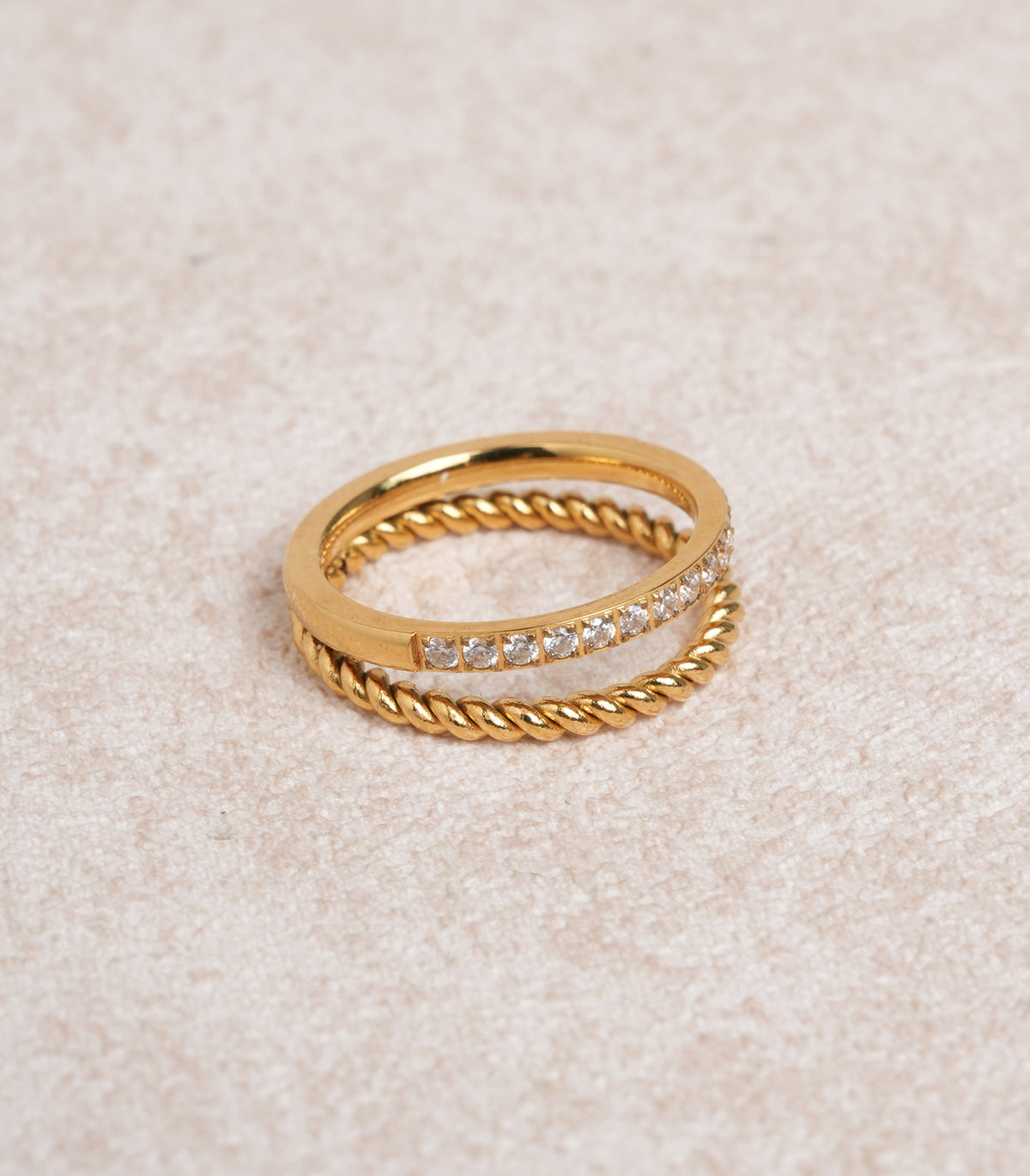 Women's electroplated zircon ring Rings - RIHOAS