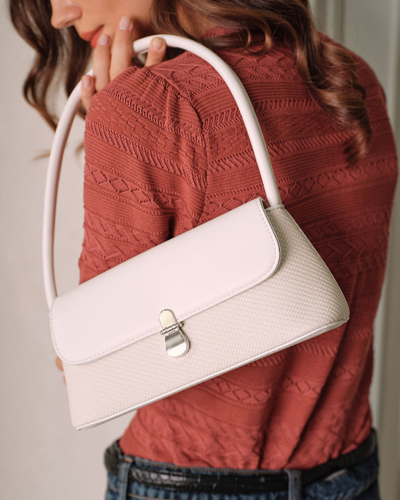 Women's Faux Leather Shoulder Bag White Bags - RIHOAS