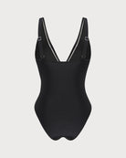 Women's halter neck patchwork woven one-piece swimsuit One-Pieces - RIHOAS