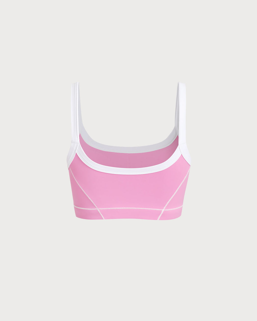 Pink Contrast Yoga Tank Top - RIHOAS