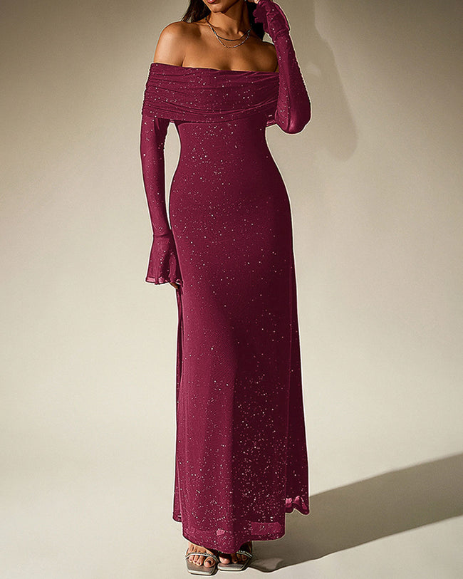 Women's Knit Nylon Maxi  Dress Dresses - RIHOAS