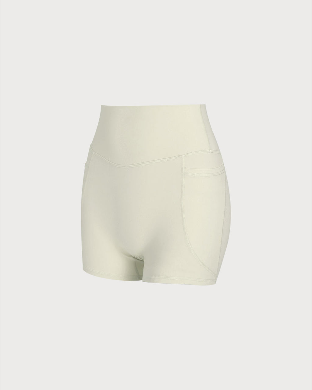 Women's Knit Nylon Side Pocket Yoga Shorts Yoga Bottoms - RIHOAS