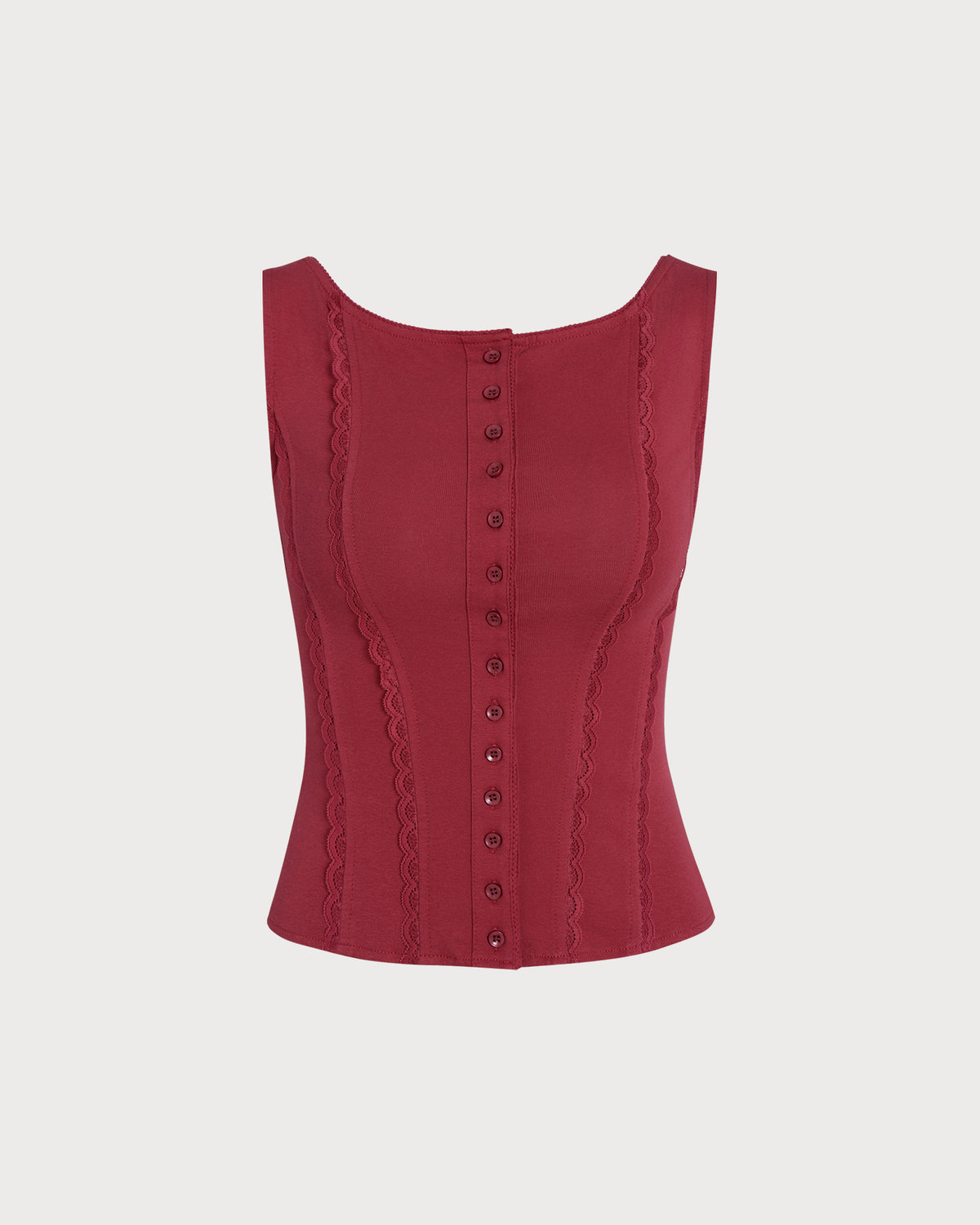 Women's Knit Nylon Top Red Tops - RIHOAS
