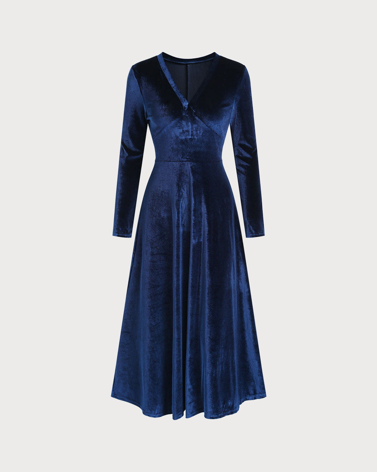 Women's Knit Polyester Maxi  Dress Blue Dresses - RIHOAS