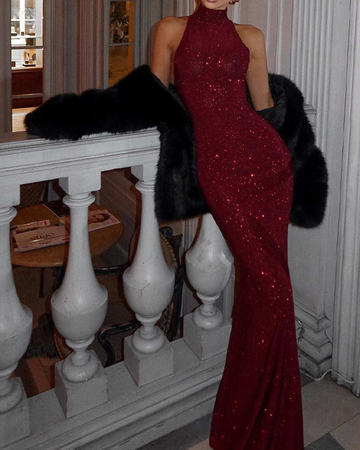 Women's Knit Polyester Maxi Dress Dresses - RIHOAS