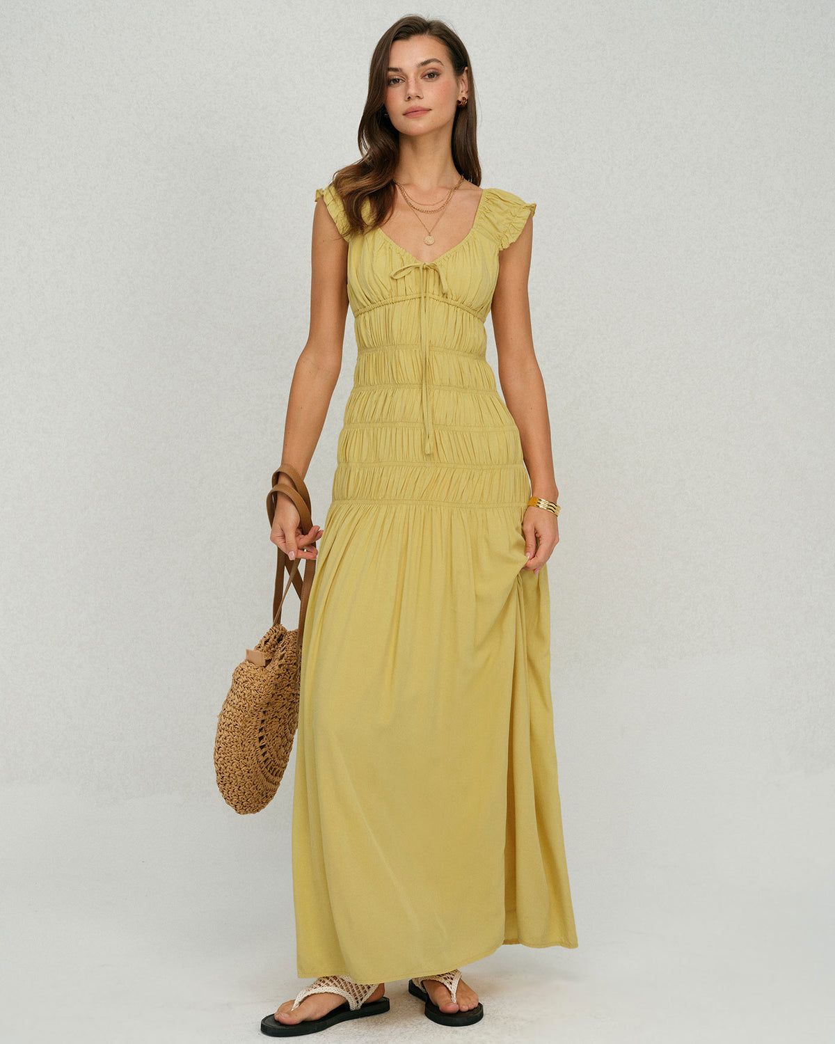Women's Knit Polyester Maxi Dress Dresses - RIHOAS