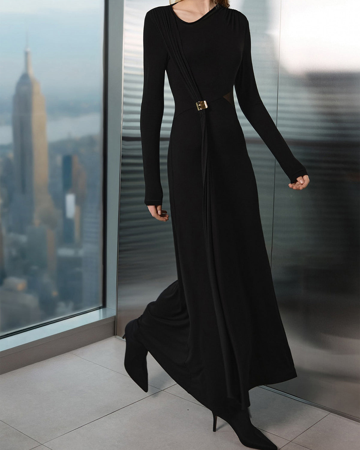 Women's Knit Polyester Maxi Dress Dresses - RIHOAS