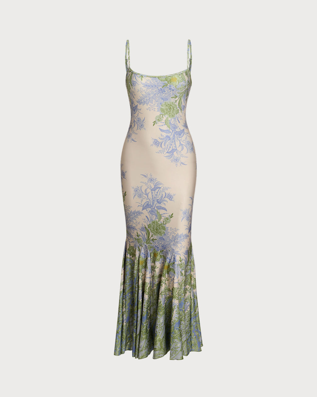 Women's Knit Polyester Maxi Dress Green Dresses - RIHOAS