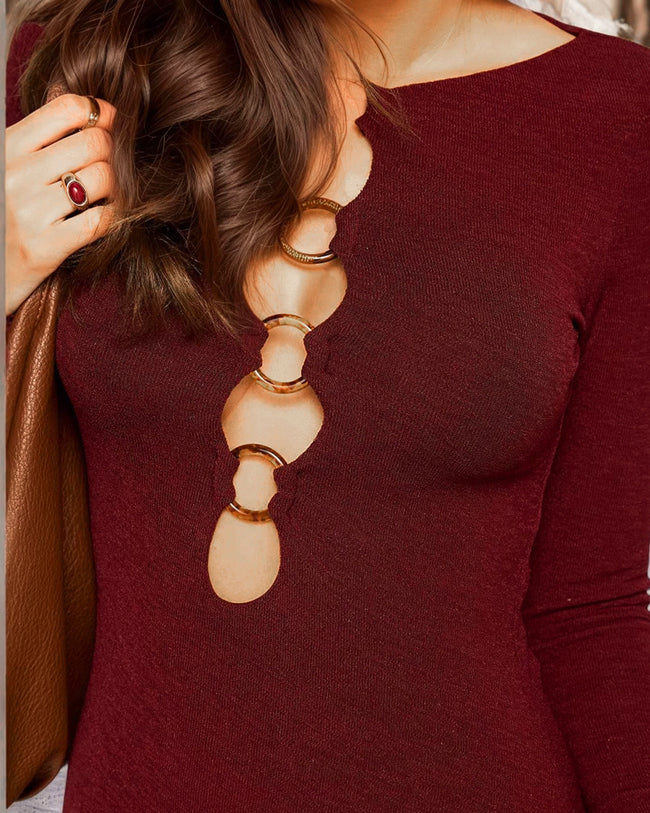 Women's Knit Polyester Maxi Dresses Dresses - RIHOAS