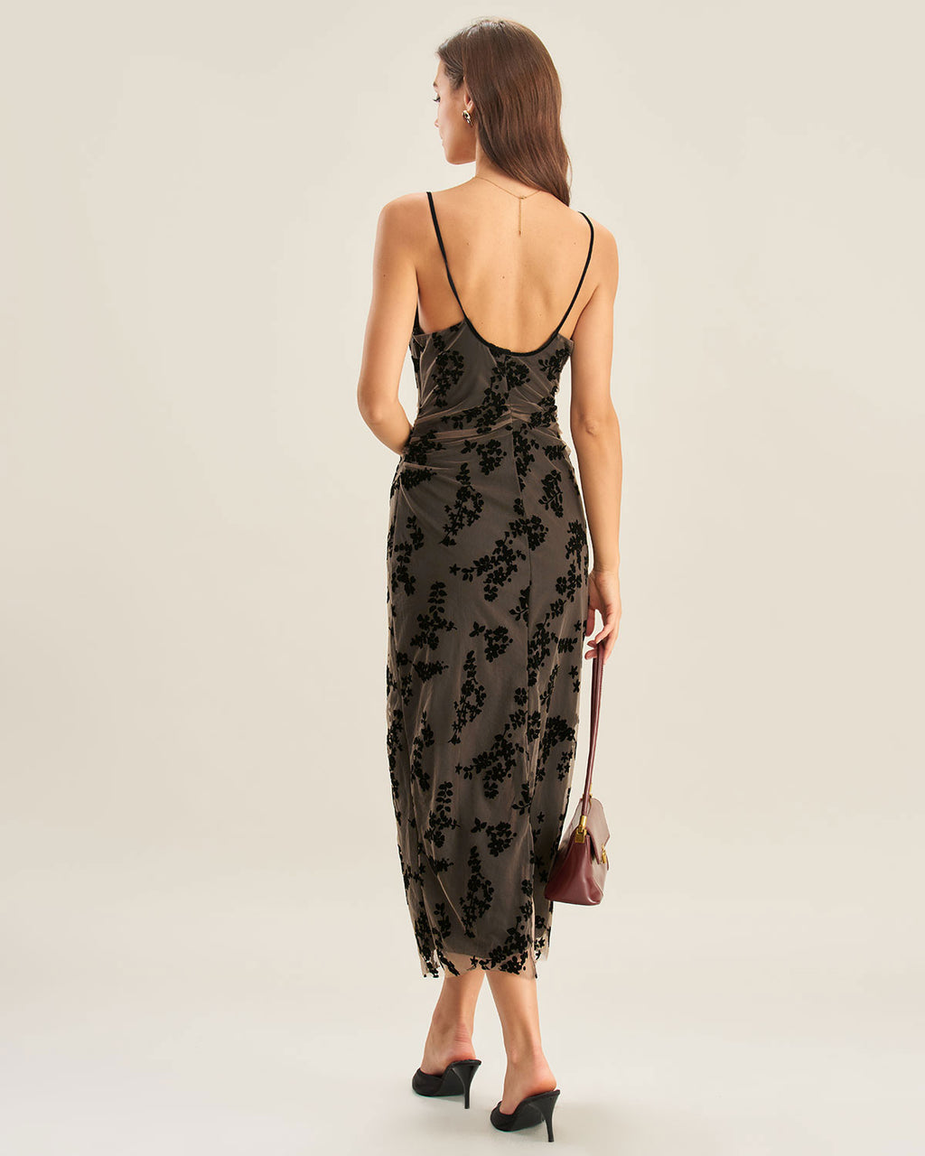 Women's Knit Polyester Midi-Length Dress Dresses - RIHOAS