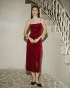 Women's Knit Polyester Midi Dress Dresses - RIHOAS