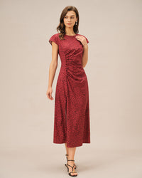 Women's Knit Polyester Midi Dress Dresses - RIHOAS