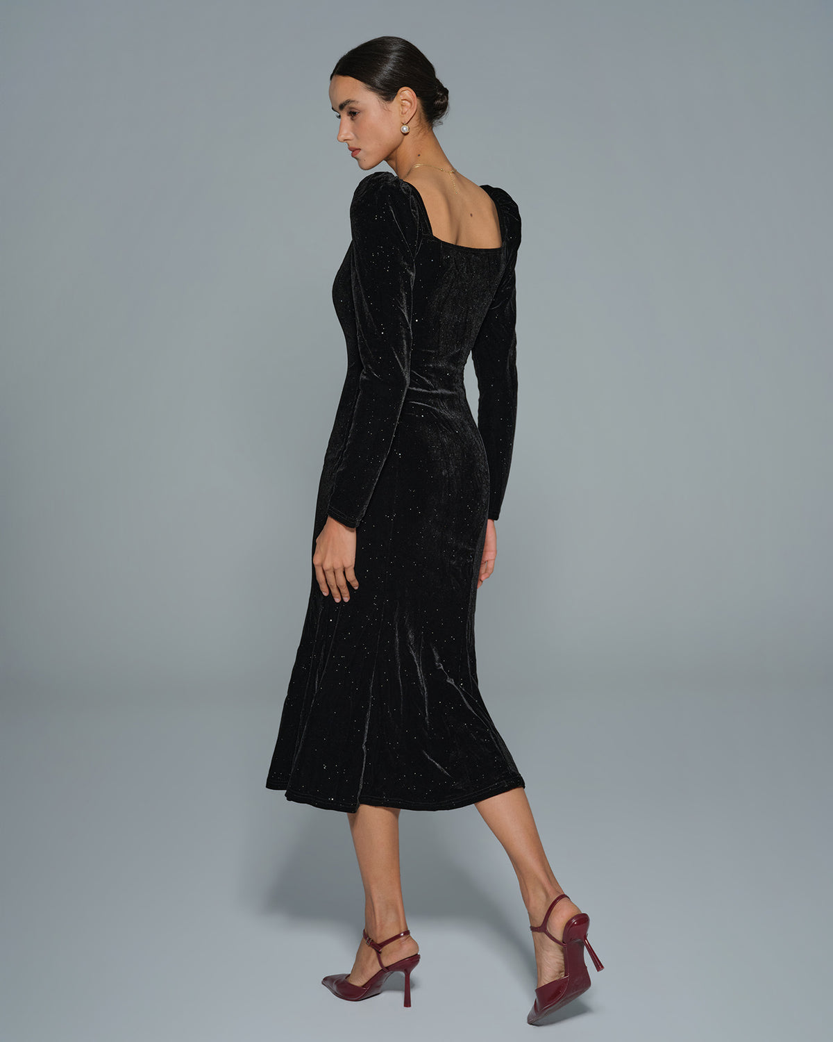 Women's Knit Polyester Midi Dress Dresses - RIHOAS