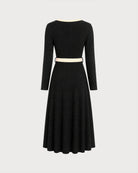 Women's Knit Polyester Midi Dress - RIHOAS - 04