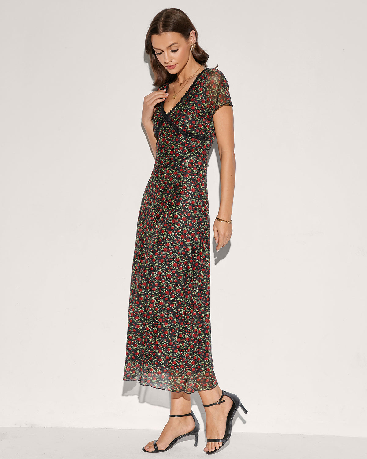 Women's Knit Polyester Midi Dress Dresses - RIHOAS