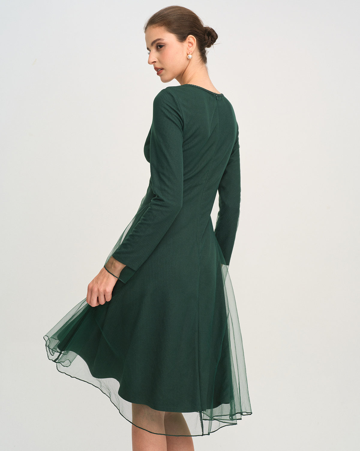 Women's Knit Polyester Midi Dress Dresses - RIHOAS