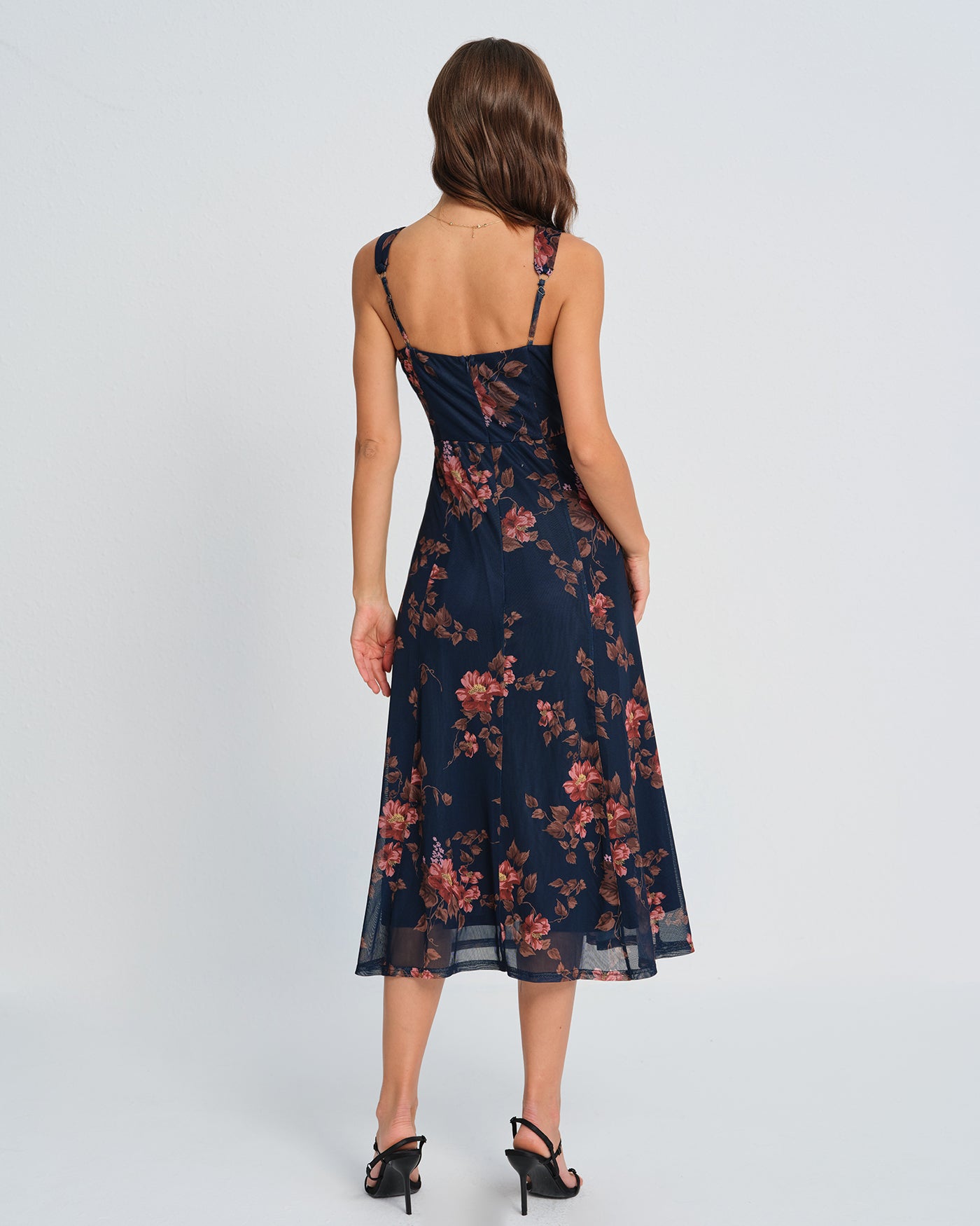 Women's Knit Polyester  Midi Dress Dresses - RIHOAS