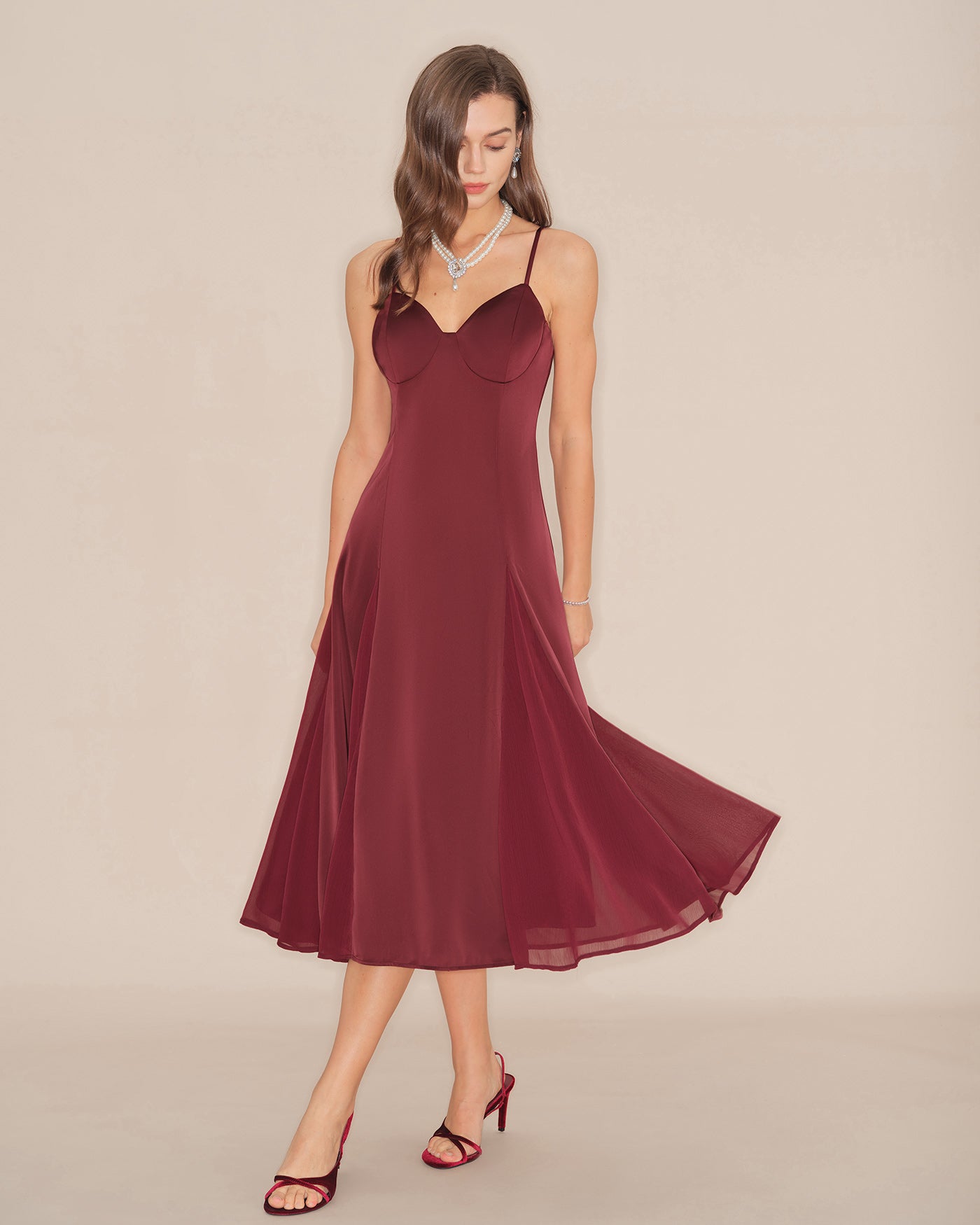 Women's Knit Polyester Midi Dress Dresses - RIHOAS