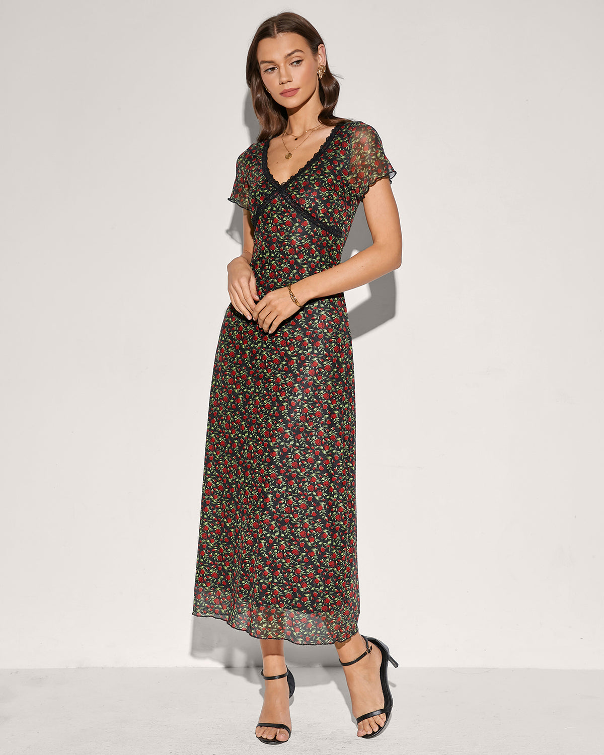 Women's Knit Polyester Midi Dress Dresses - RIHOAS