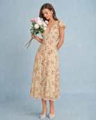 Women's Knit Polyester Midi Dress Dresses - RIHOAS