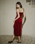 Women's Knit Polyester Midi Dress Dresses - RIHOAS