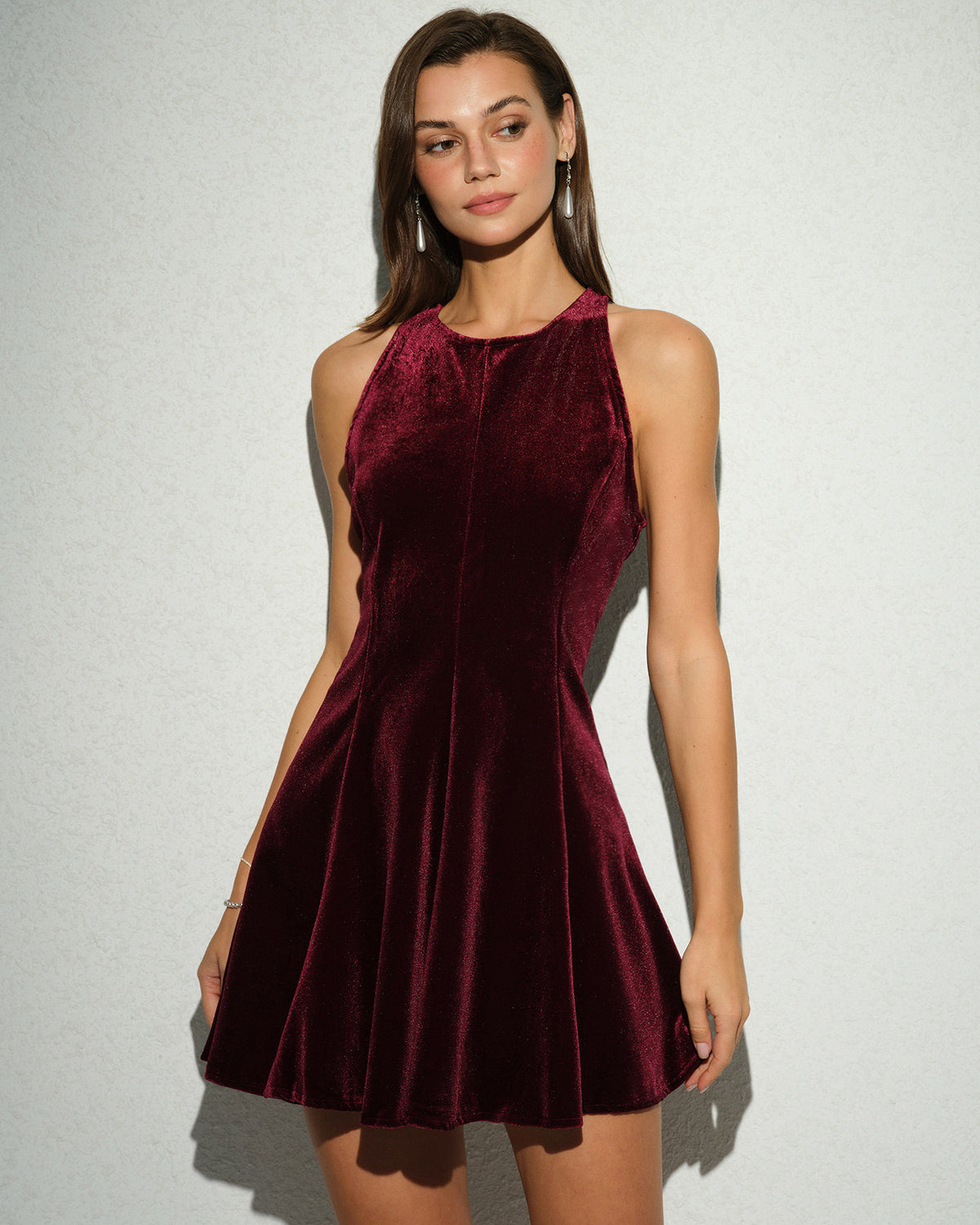 Women's Knit Polyester Mini Dress Dresses - RIHOAS