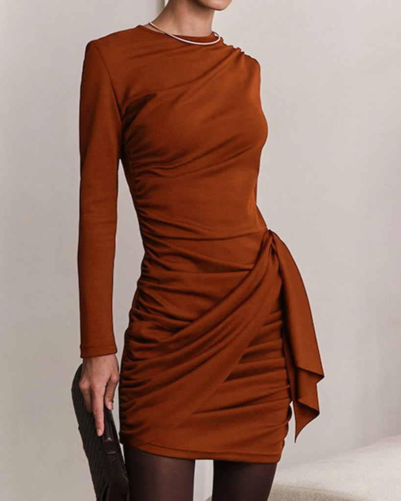 Women's Knit Polyester Mini Dress Dresses - RIHOAS