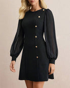 Women's Knit Polyester Mini Dress Dresses - RIHOAS