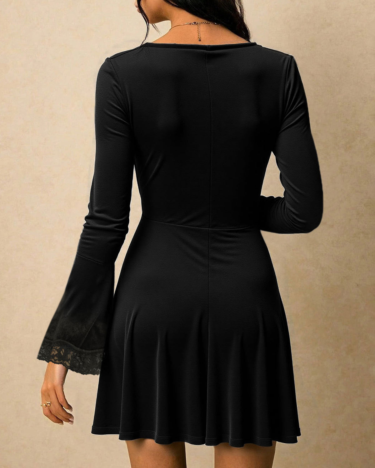 Women's Knit Polyester Mini Dress Dresses - RIHOAS