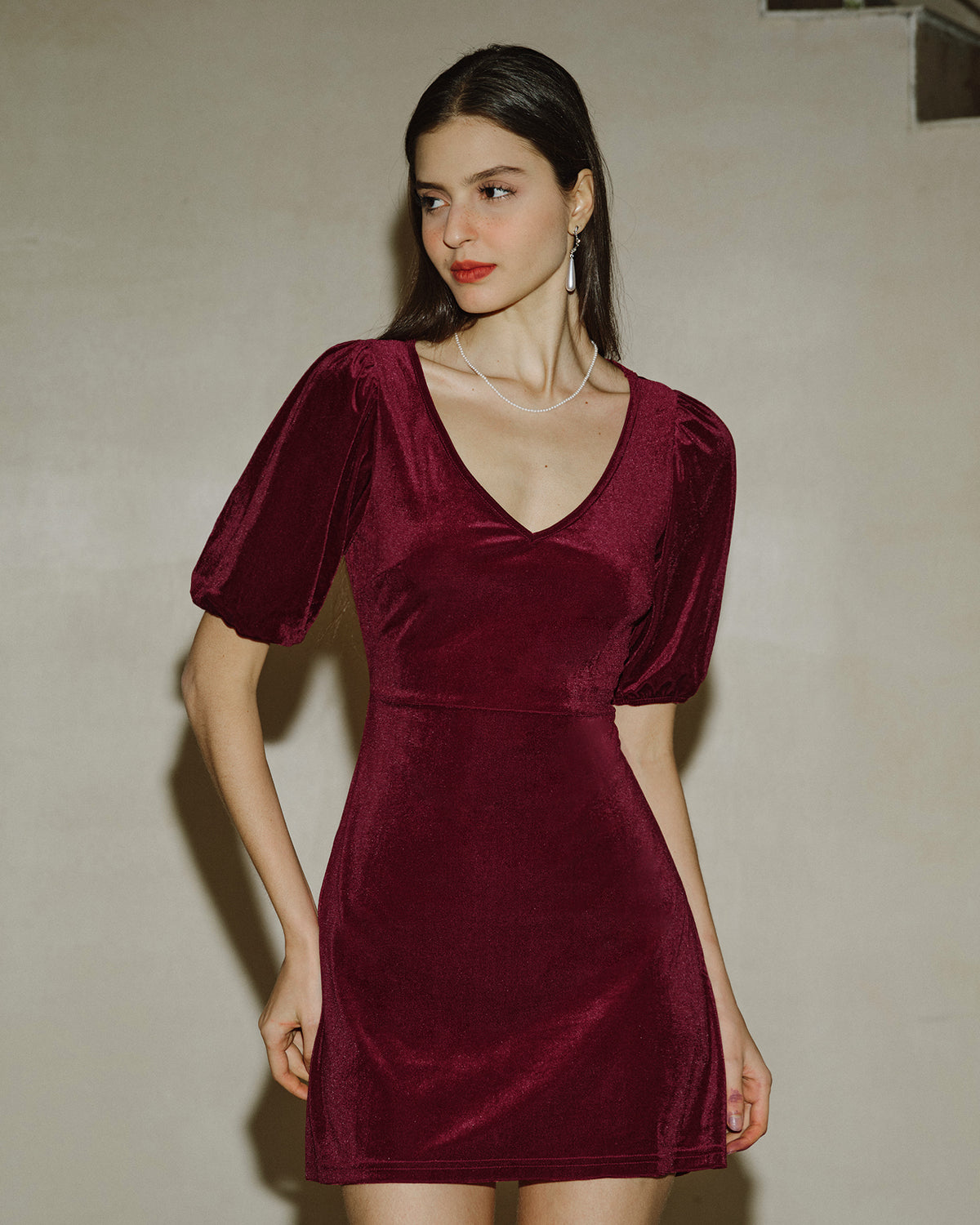 Women's Knit Polyester Mini Dress Dresses - RIHOAS