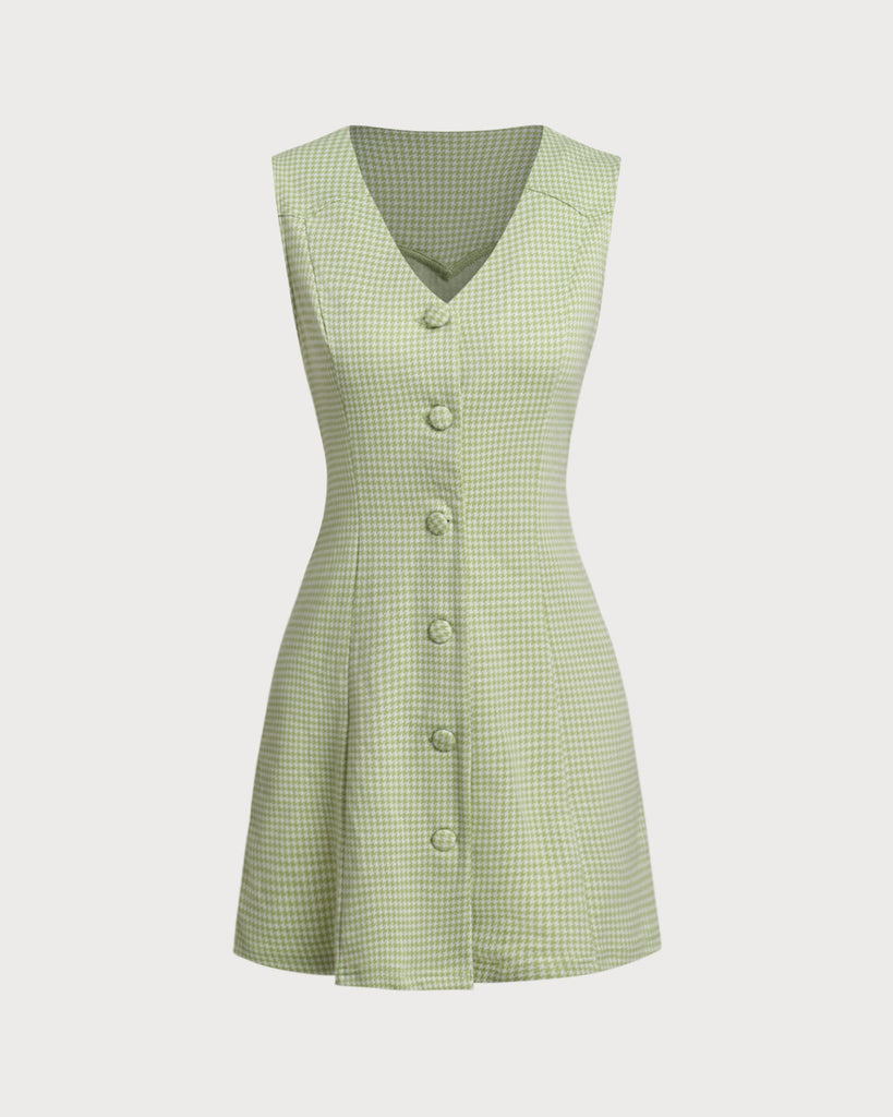 Women's Knit Polyester Mini Dress Green Dresses - RIHOAS