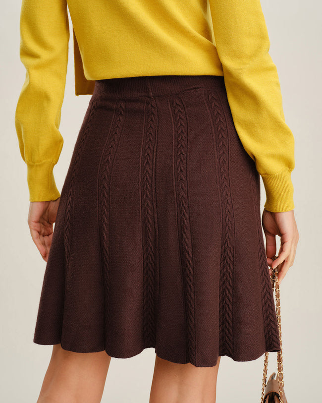 Women's Knit Polyester Skirt Bottoms - RIHOAS