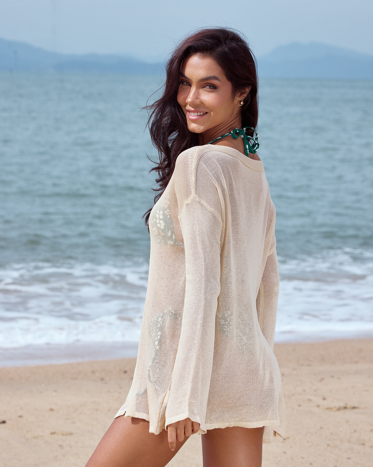 Women's Knit Polyester Swimsuit Cover-Up Cover-ups - RIHOAS