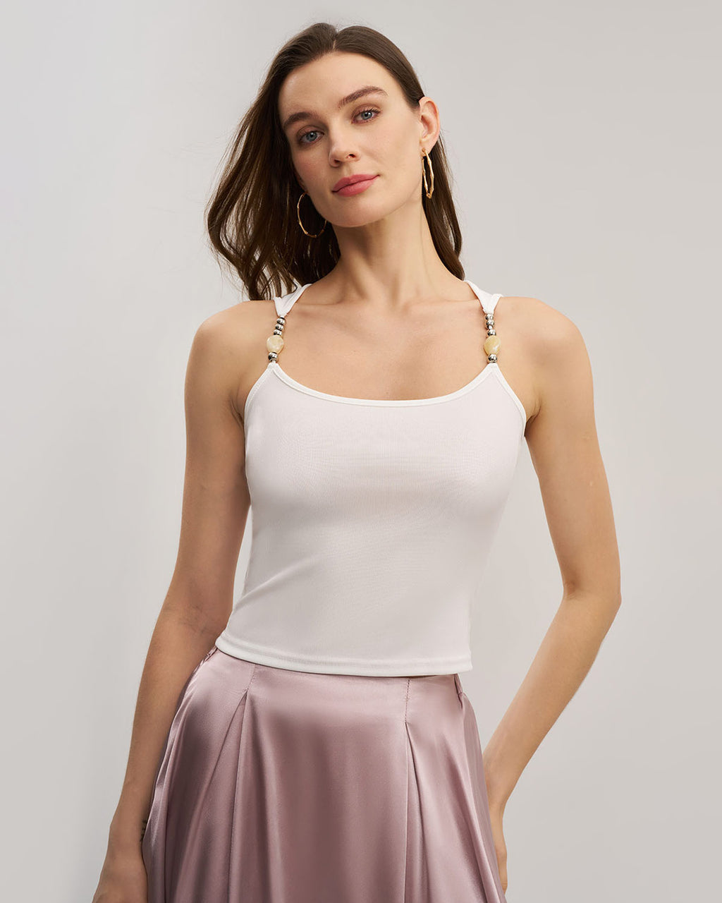 Women's Knit Polyester Tank Top Tops - RIHOAS