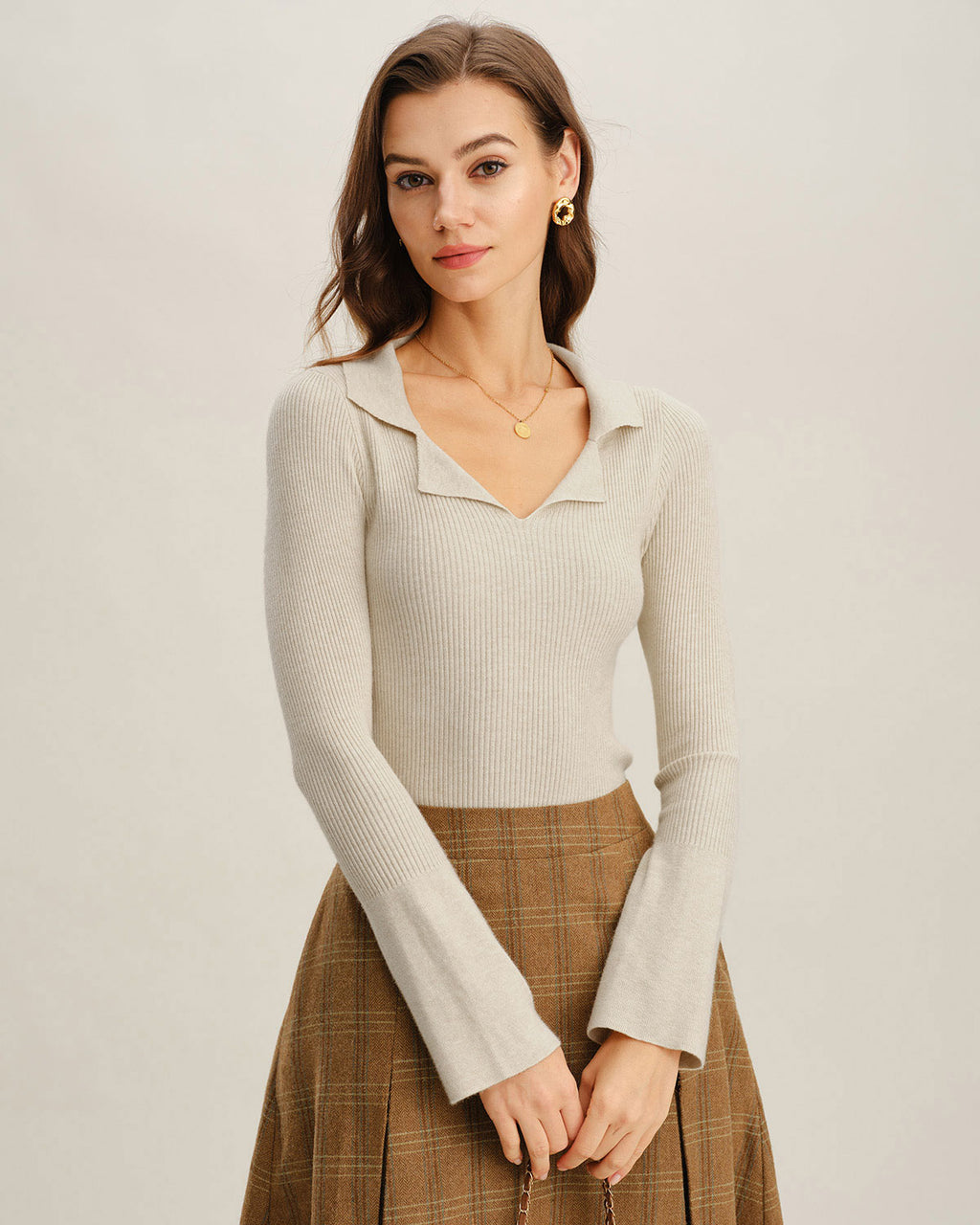 Women's Knit Polyester Top Tops - RIHOAS