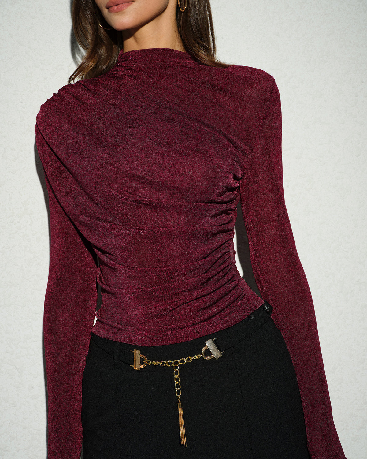 Women's Knit Polyester Top Tops - RIHOAS