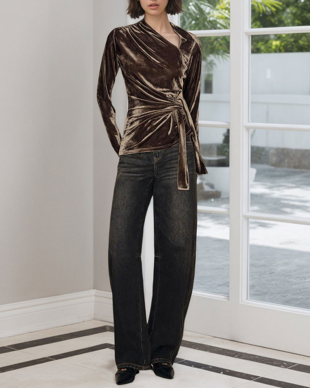 Women's Knit Polyester Tops Tops - RIHOAS