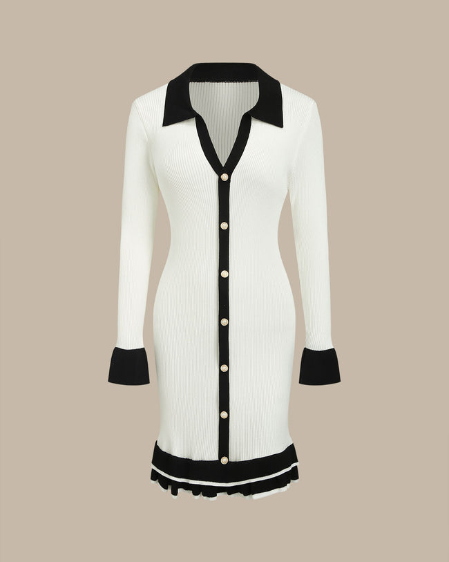 Women's Knit Polyester Wool Dress Dresses - RIHOAS