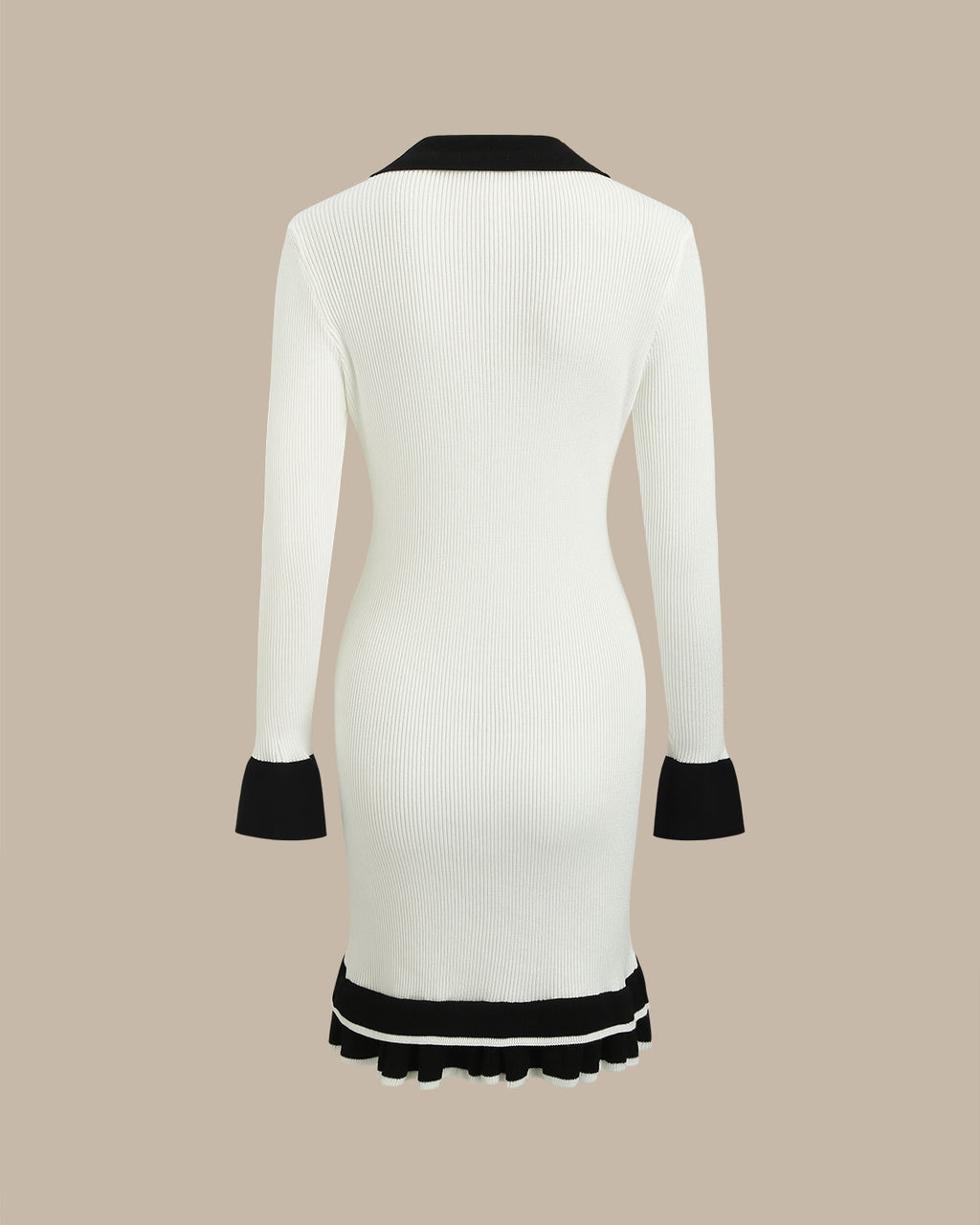 Women's Knit Polyester Wool Dress Dresses - RIHOAS
