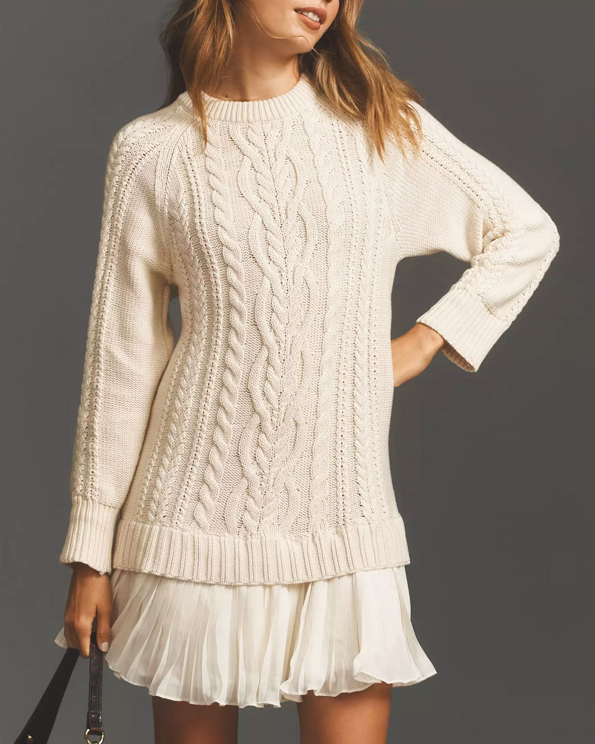 Women's Knit Polyester Wool Dress Dresses - RIHOAS