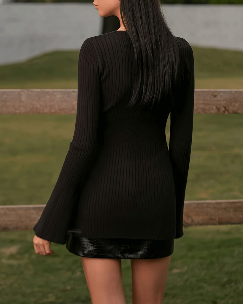 Women's Knit Viscose Cardigan Sweater Tops - RIHOAS