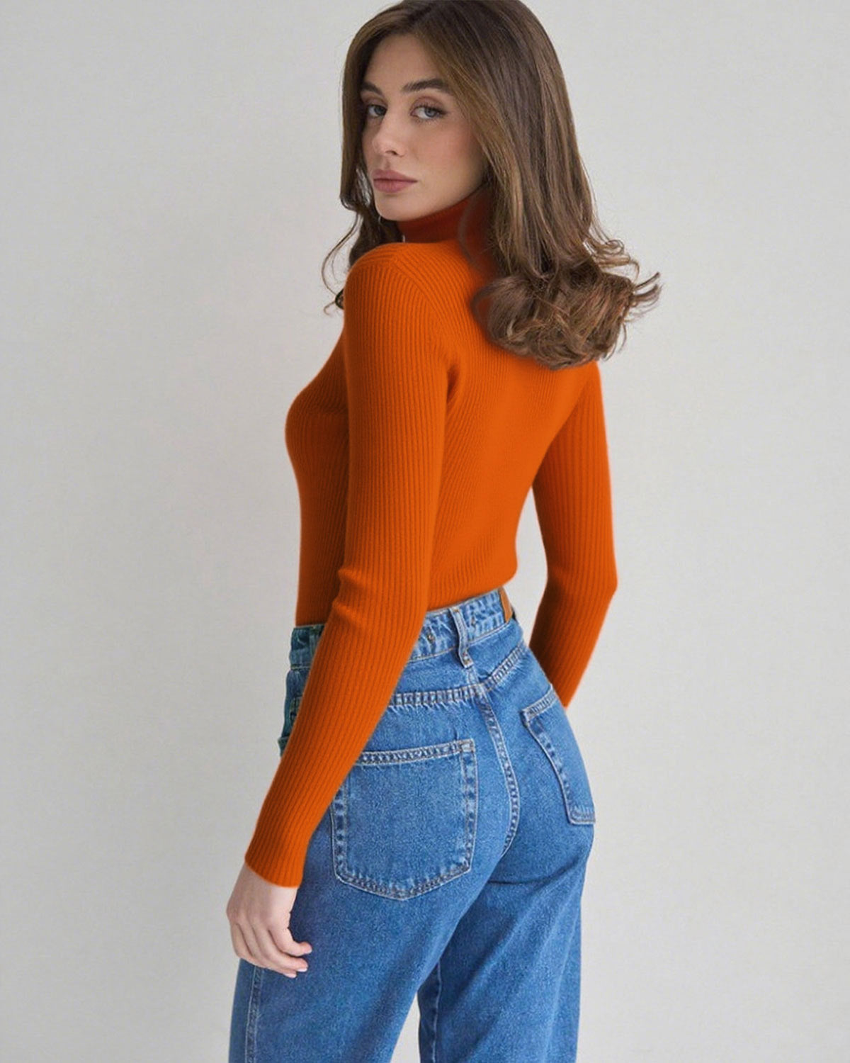 Women's Knit Viscose Pullover Sweater Tops - RIHOAS