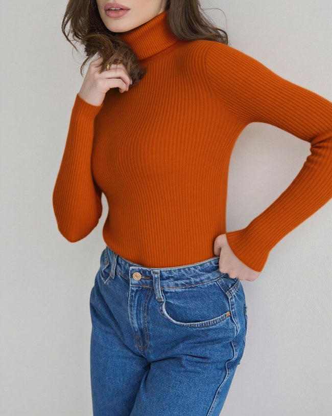 Women's Knit Viscose Pullover Sweater Tops - RIHOAS