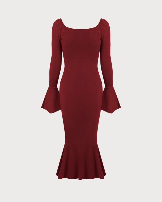Women's Knit Viscose Wool Dress Dresses - RIHOAS