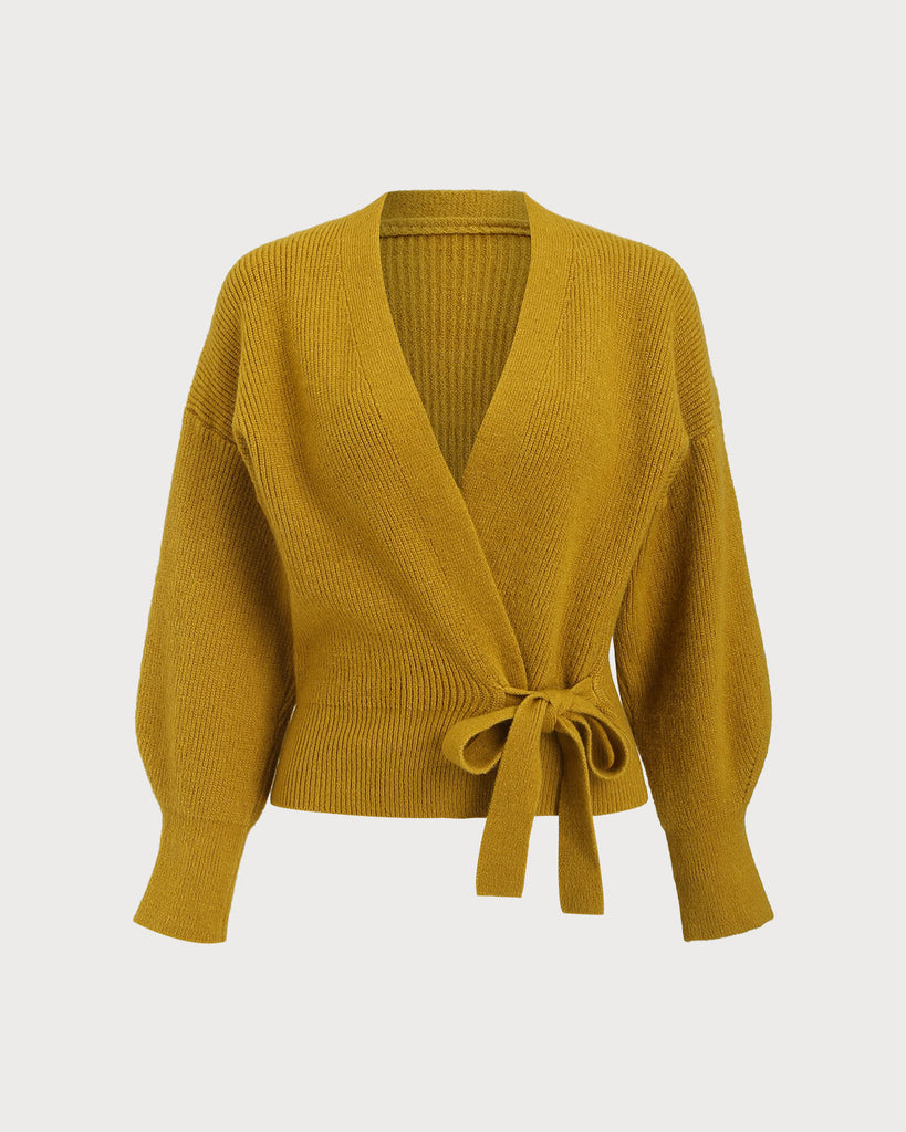 Women's Knitted Acrylic Cardigan Ginger Tops - RIHOAS