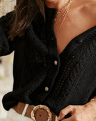 Women's Knitted Acrylic Cardigan Sweater Tops - RIHOAS